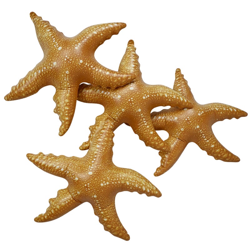Jet Creations Inflatable Aquatic Animal Starfish, Pack of 4, 20 inches Height Toys for Kids 3 Year and up, Decoration with Hanger (1) per Starfish, 1 Pack - Image 1
